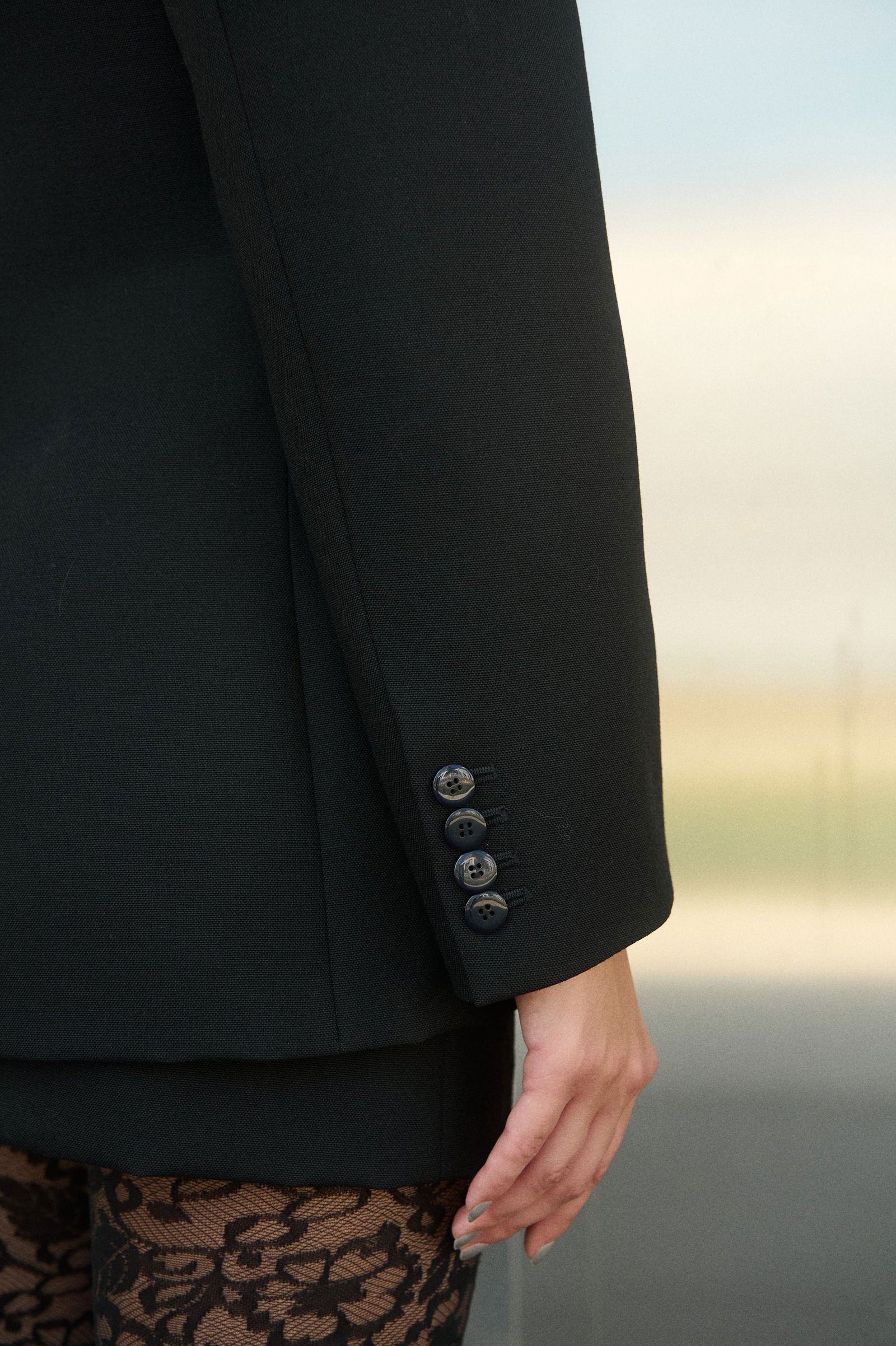 KLARA WOOL NARROW TAILORED JACKET - D.EFECT